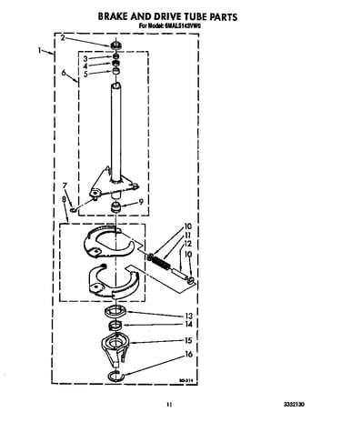 Brake and drive tube