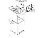 Whirlpool 6MAL5143VW1 top and cabinet diagram