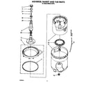 Whirlpool 6MAX5133VW1 agitator, basket and tub diagram