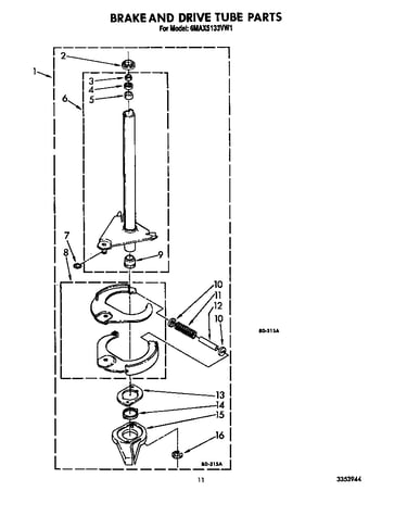 Brake and drive tube