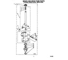 Whirlpool 6MAX5143AW0 brake and drive tube diagram