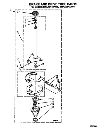 Brake and drive tube