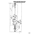 Whirlpool 6MAL5143AW0 brake and drive tube diagram
