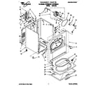 Whirlpool LEC7858AW1 cabinet diagram