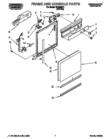 Frame and console