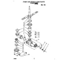 Roper WU3056Y1 pump and spray arm diagram