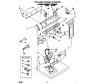 Whirlpool LER7858AN1 top and console diagram