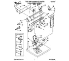 Whirlpool LGR7858AW1 top and console diagram