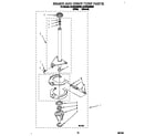 Whirlpool 8LSP8245BW0 brake and drive tube diagram