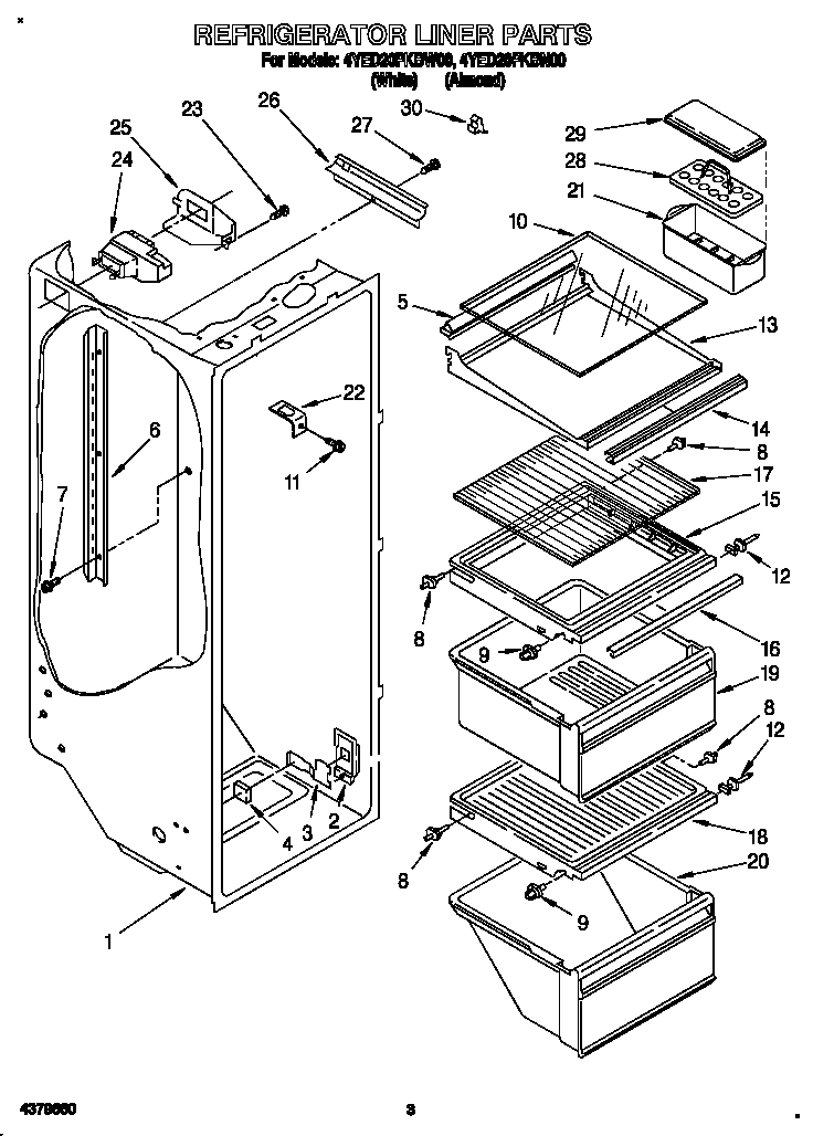 Refrigerator liner