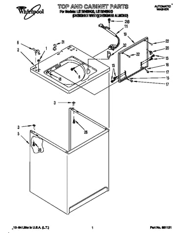 Top and cabinet