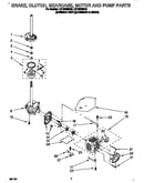 Brake, clutch, gearcase, motor and pump