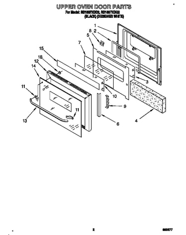 Upper oven door