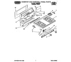 Roper FGP335BQ00 cooktop and control panel diagram