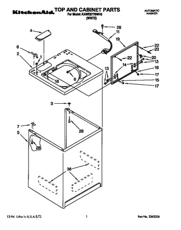 Top and cabinet