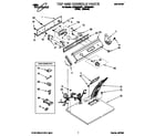 Whirlpool LGP6646AW1 top and console diagram
