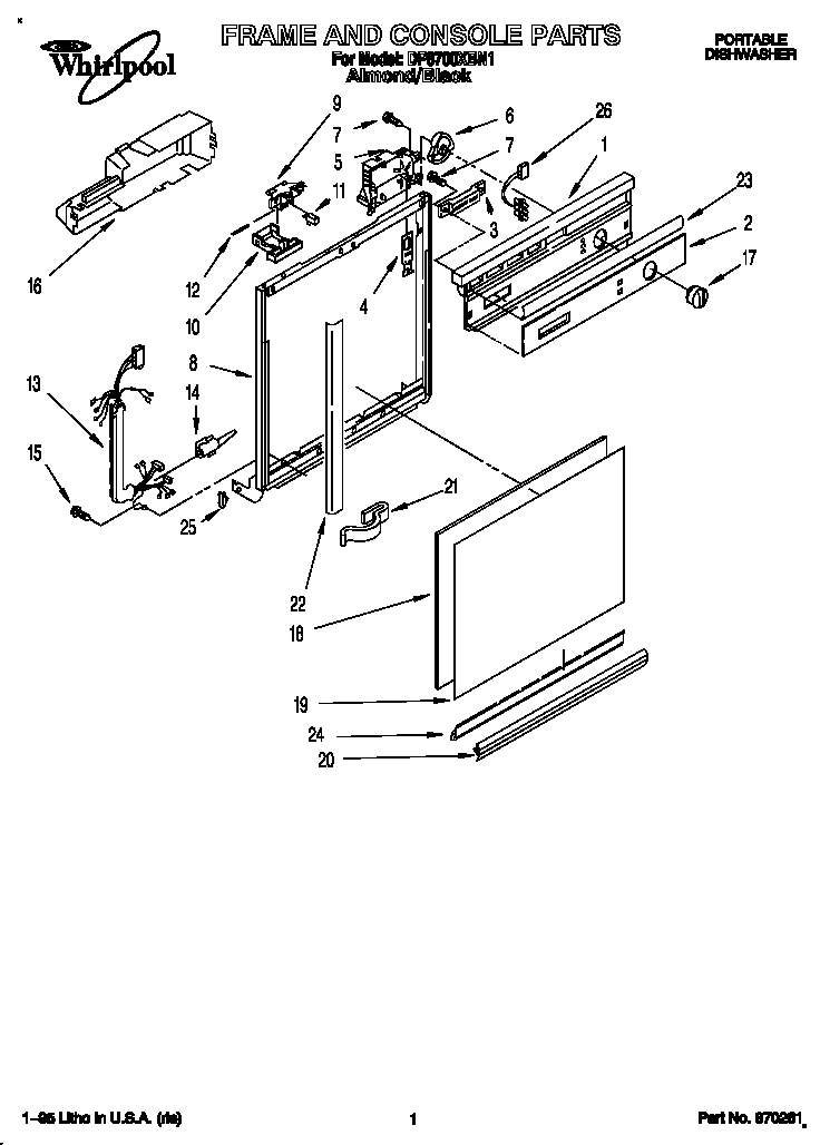 Frame and console