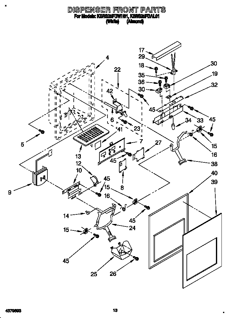 DISPENSER FRONT