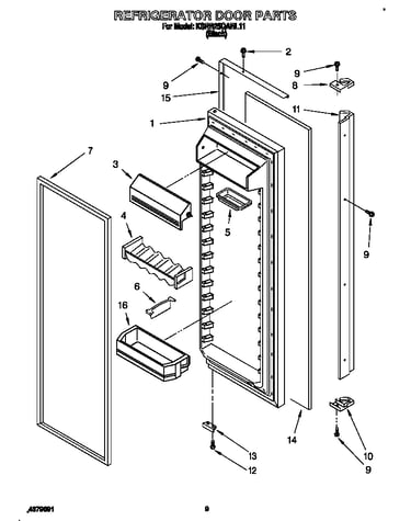 Refrigerator door