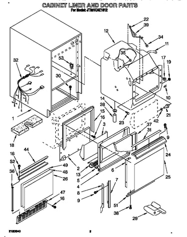 Cabinet liner and door