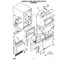 Whirlpool JZ5061 cabinet liner and door diagram