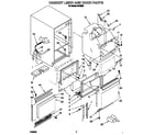 Whirlpool IACS501 cabinet liner and door diagram
