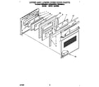KitchenAid KEBS208BWH2 upper and lower oven door diagram