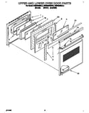 Upper and lower oven door