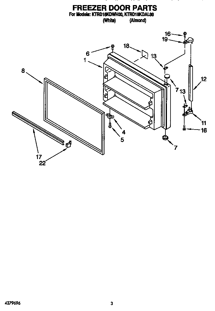 Freezer door