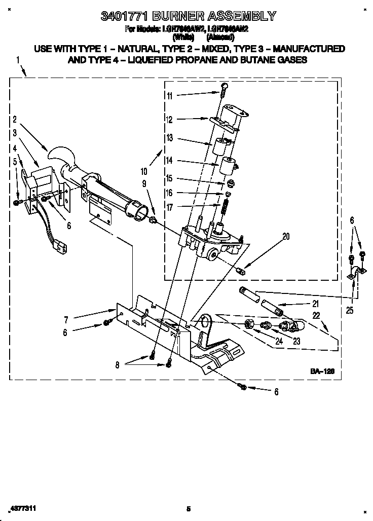3401771 burner assembly