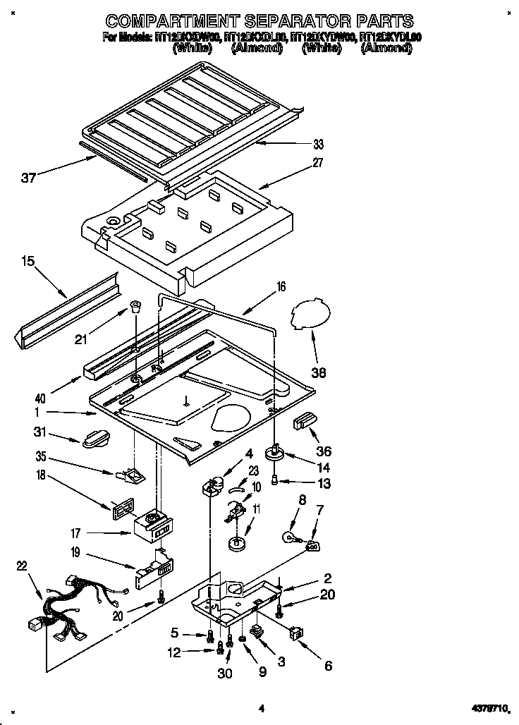 Compartment separator