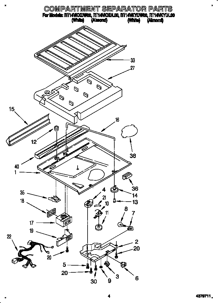 Compartment separator