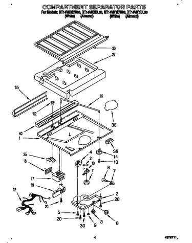 Compartment separator