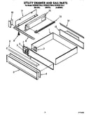 Utility drawer and rail