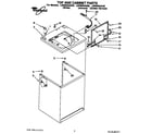 Whirlpool LBR6233AW0 top and cabinet diagram