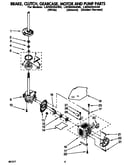 Brake, clutch, gearcase, motor and pump