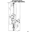 Whirlpool LBR6233AW0 brake and drive tube diagram