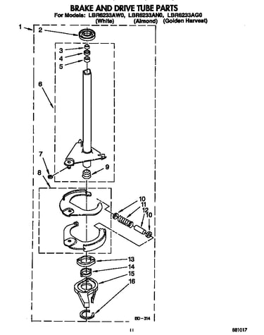 Brake and drive tube