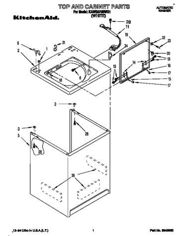 Top and cabinet