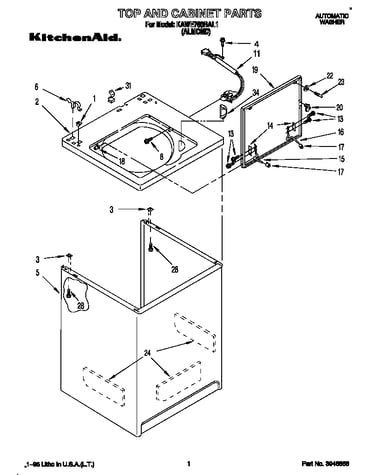 Top and cabinet