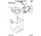 KitchenAid KAWE770BWH1 top and cabinet diagram