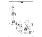 KitchenAid KAWE770BWH1 brake, clutch, gearcase, motor and pump diagram