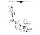 KitchenAid KAWE777BWH1 brake, clutch, gearcase, motor and pump diagram