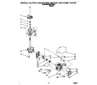 KitchenAid KAWE778BAL1 brake, clutch, gearcase, motor and pump diagram