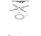 KitchenAid KUDC230B0 lower washarm and strainer diagram