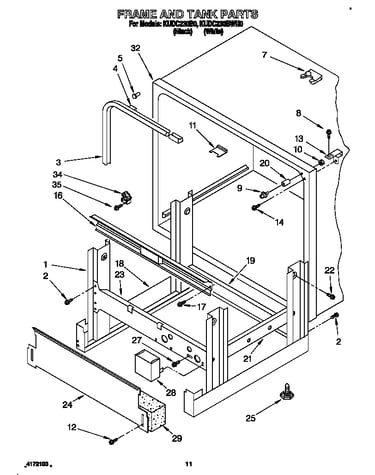 Frame and tank