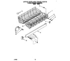 KitchenAid KUDC230B0 upper rack and track diagram