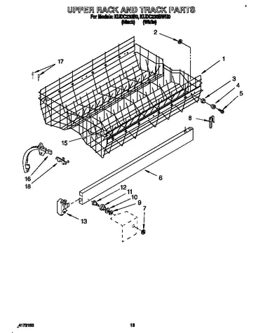 Upper rack and track