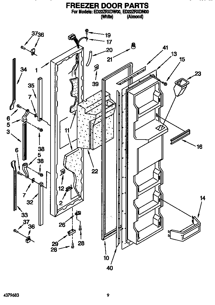 Freezer door