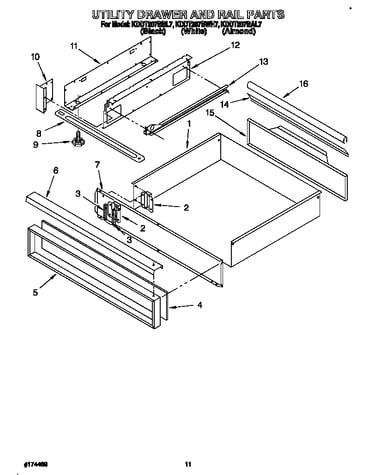 Utility drawer and rail